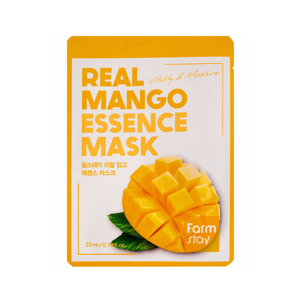 FarmStay Маска-салфетка МАНГО, Real Essence Mask Mango, 23мл