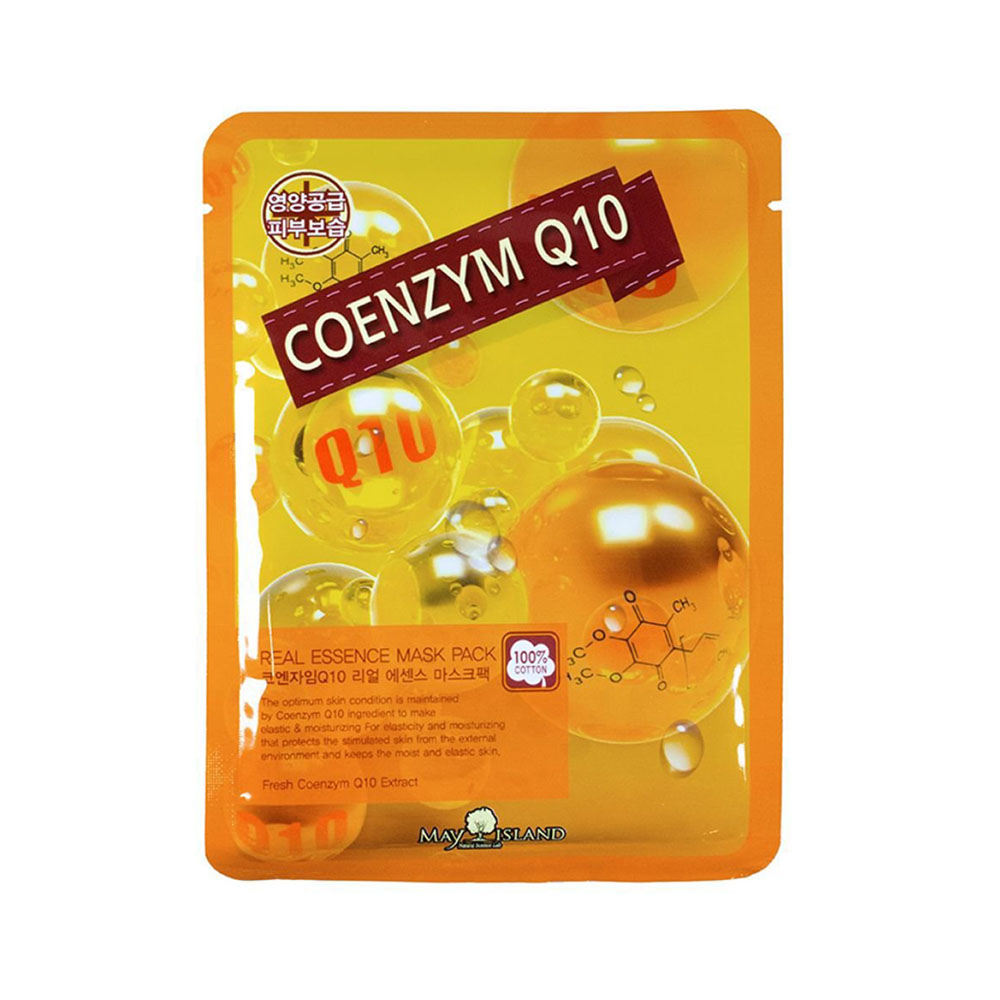 MAYISLAND Маска тканевая Коэнзим Q10 Real Essense Coenzyme Q10 Mask Pack, 25 мл