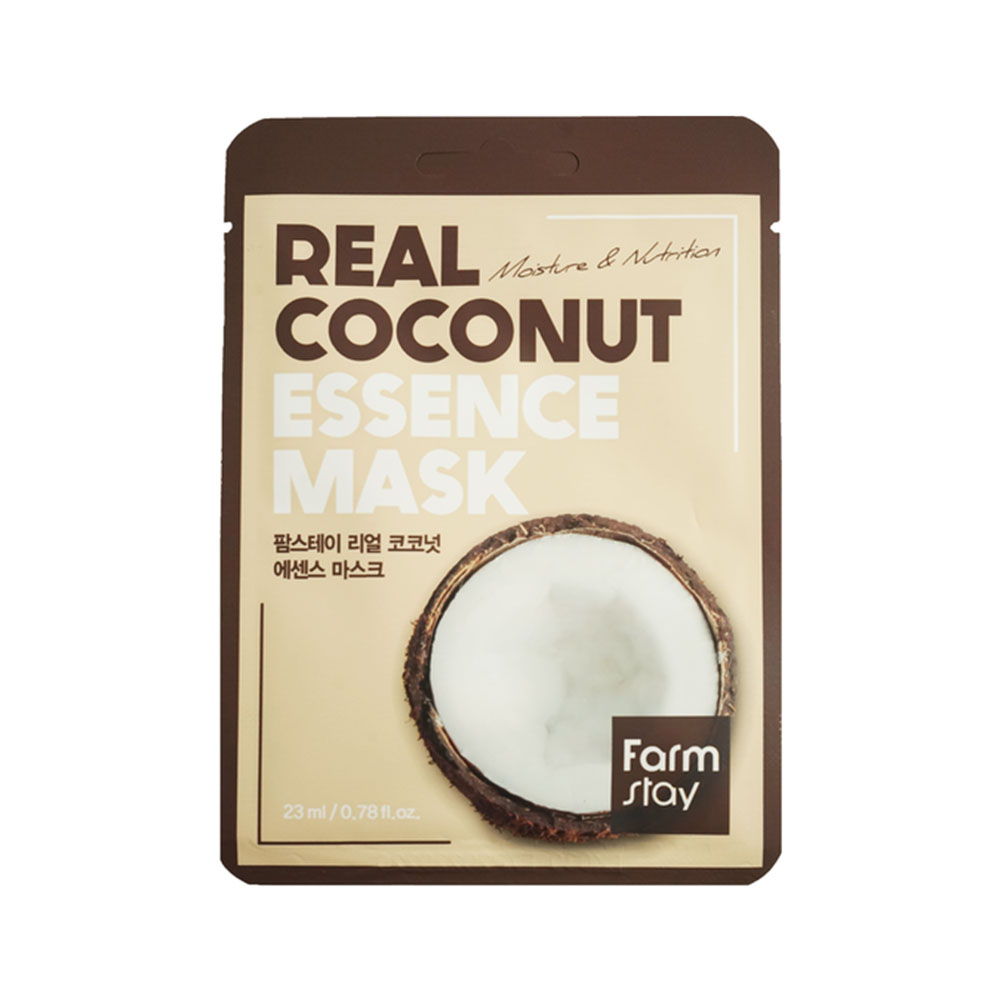FarmStay Маска-салфетка КОКОС, Real Essence Mask Coconut, 23мл