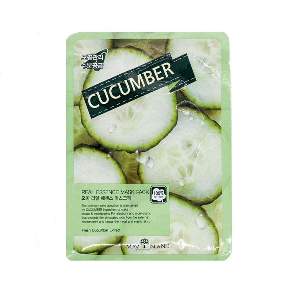MAYISLAND Маска тканевая тонизирующая с экстрактом огурца Real Essense Cucumber Mask Pack, 25 мл