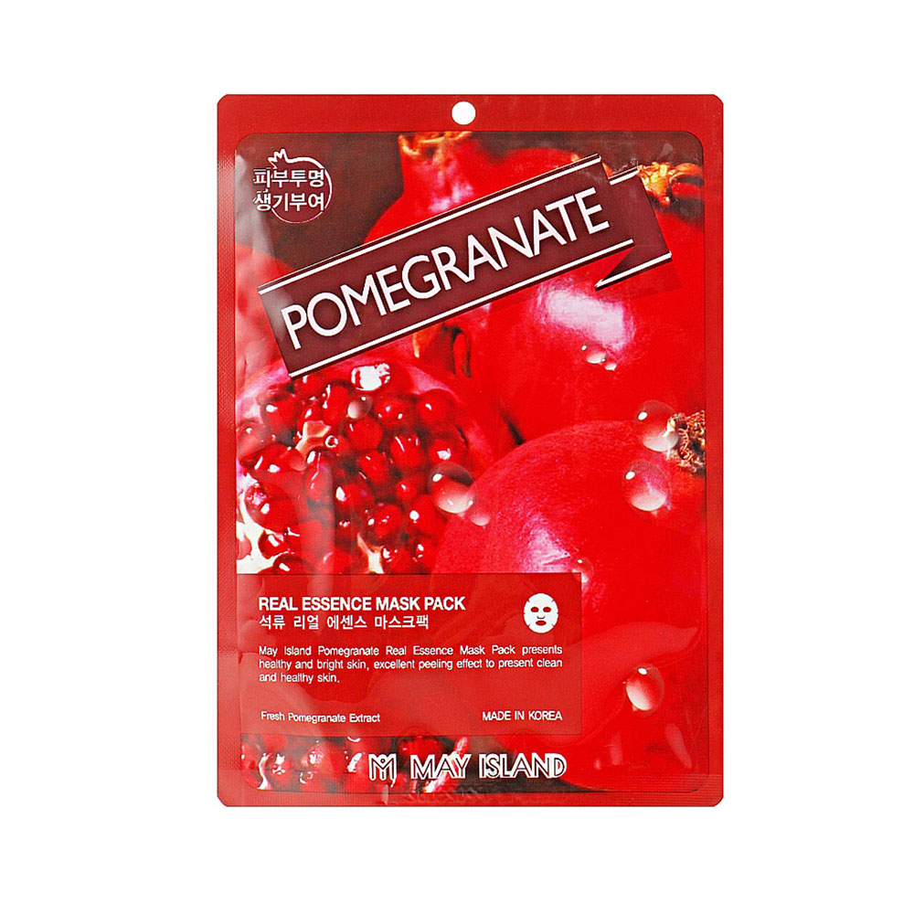 MAYISLAND Маска тканевая с экстрактом граната Real Essense Pomegranate Mask Pack, 25 мл