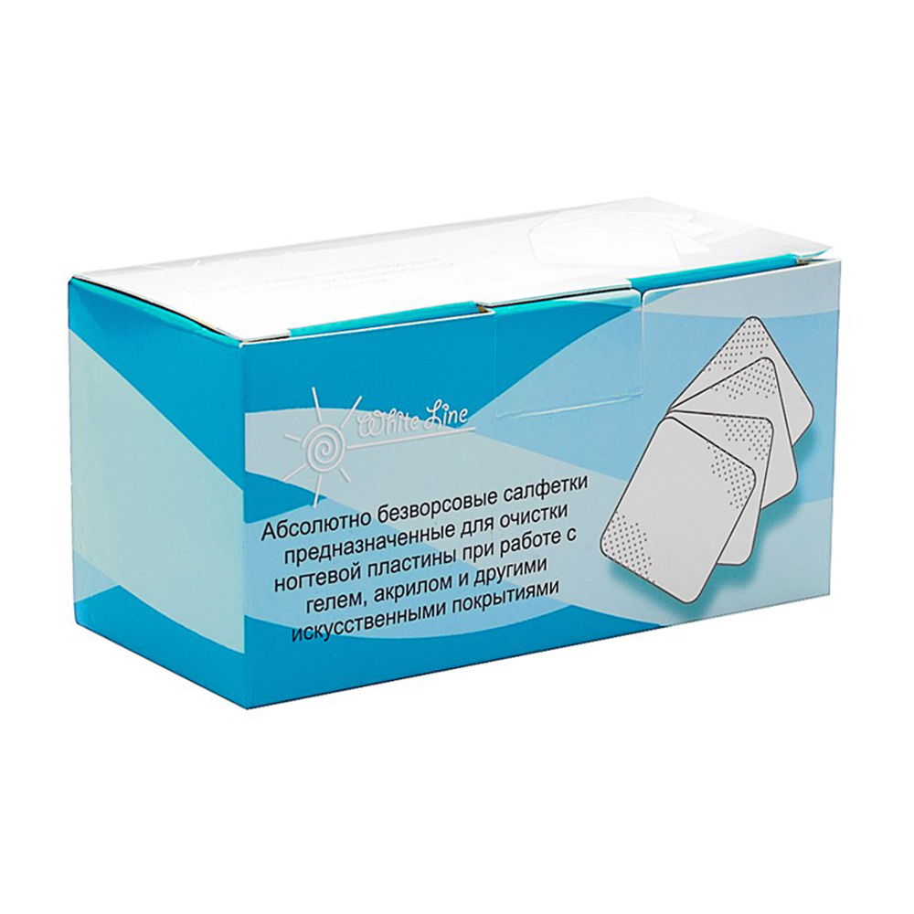 Салфетки маникюрные для искусственных покрытий 240шт White Line в коробке