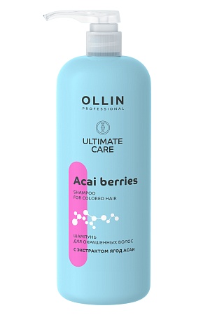 OLLIN ULTIMATE CARE Шампунь для окрашенных волос с экстрактом ягод асаи 1000мл